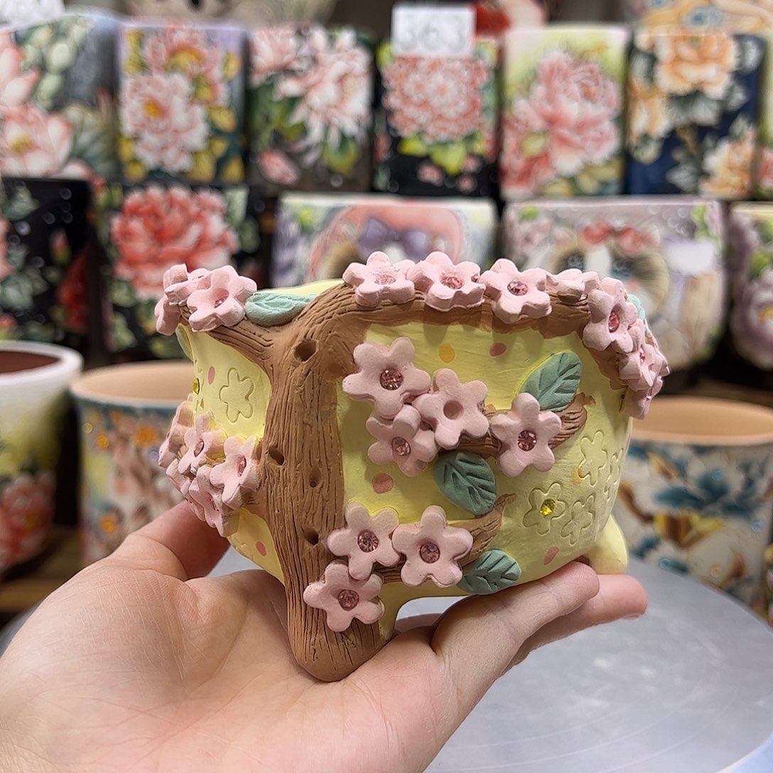 景德镇陶瓷花盆口9高8