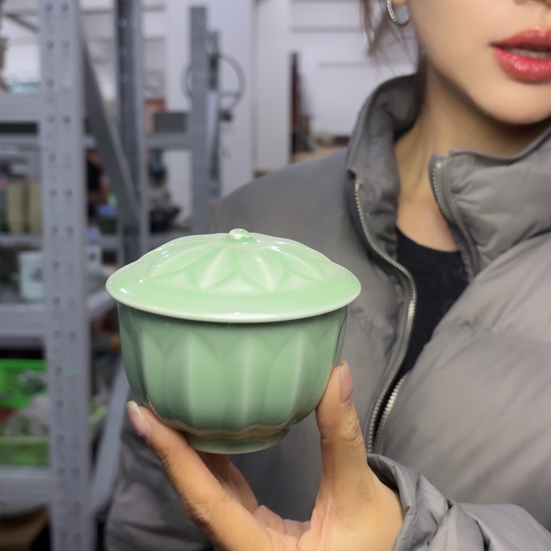 龙泉云间青瓷小米茶器