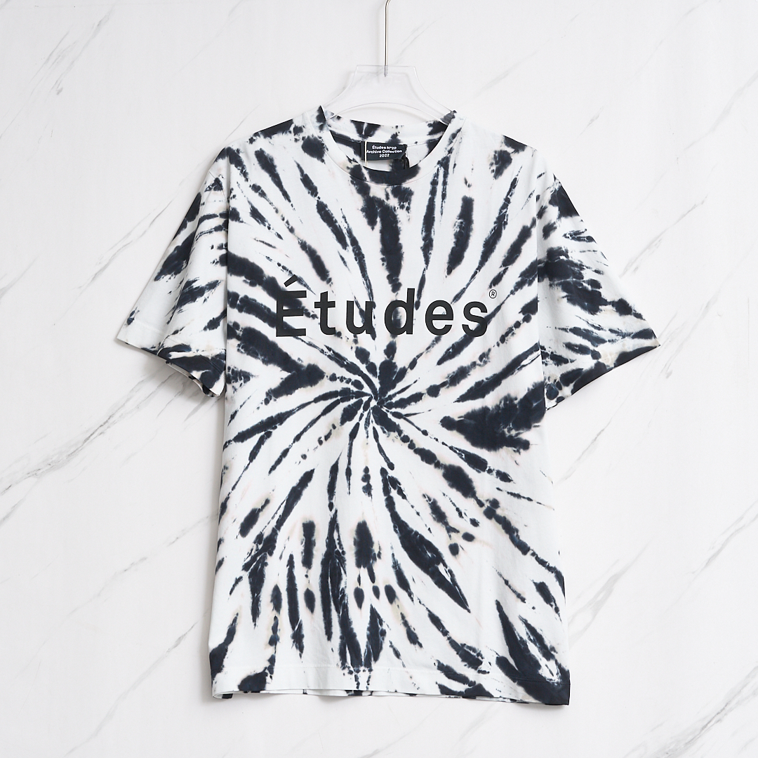 全新未使用  Etudes中性扎染印花T恤ETBU00162