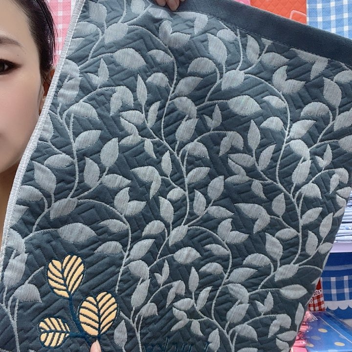 棉灰色小树叶纯棉