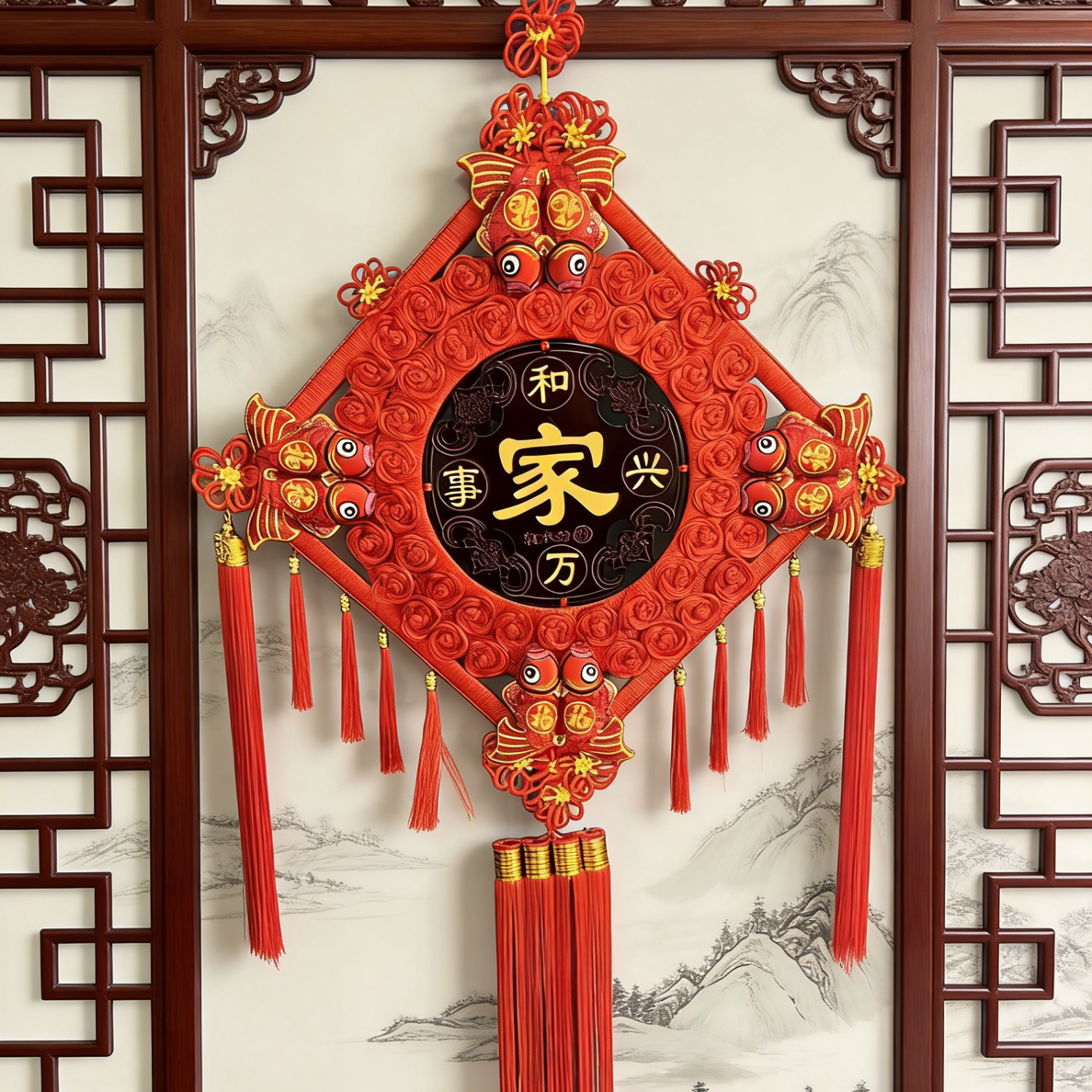 客厅玄关乔迁喜庆家居装饰墙上挂饰