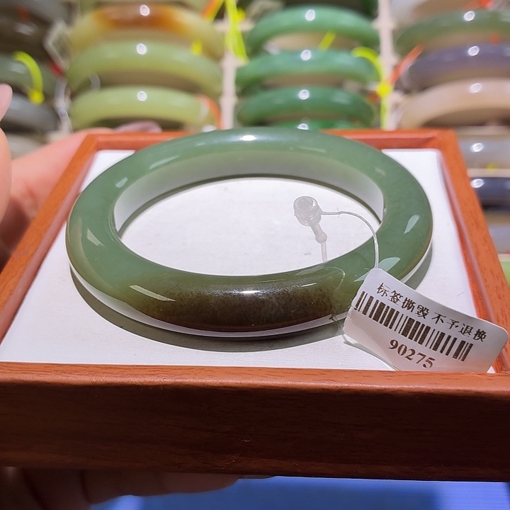 和田玉未镶嵌手镯6号58+