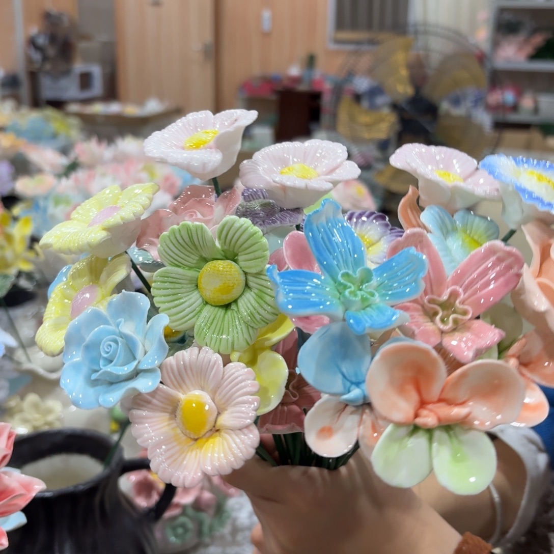 陶瓷花，20发货，退款拉黑，5朵
