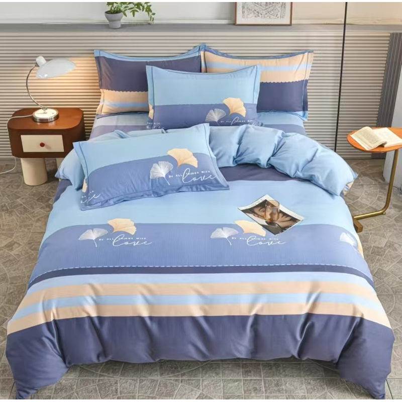 双人床单-{若雨千叶床单}2.3*2.3米正负5厘米加密加厚亲肤柔软