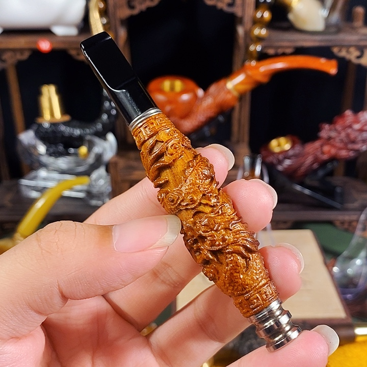 高端定制金丝楠烟嘴