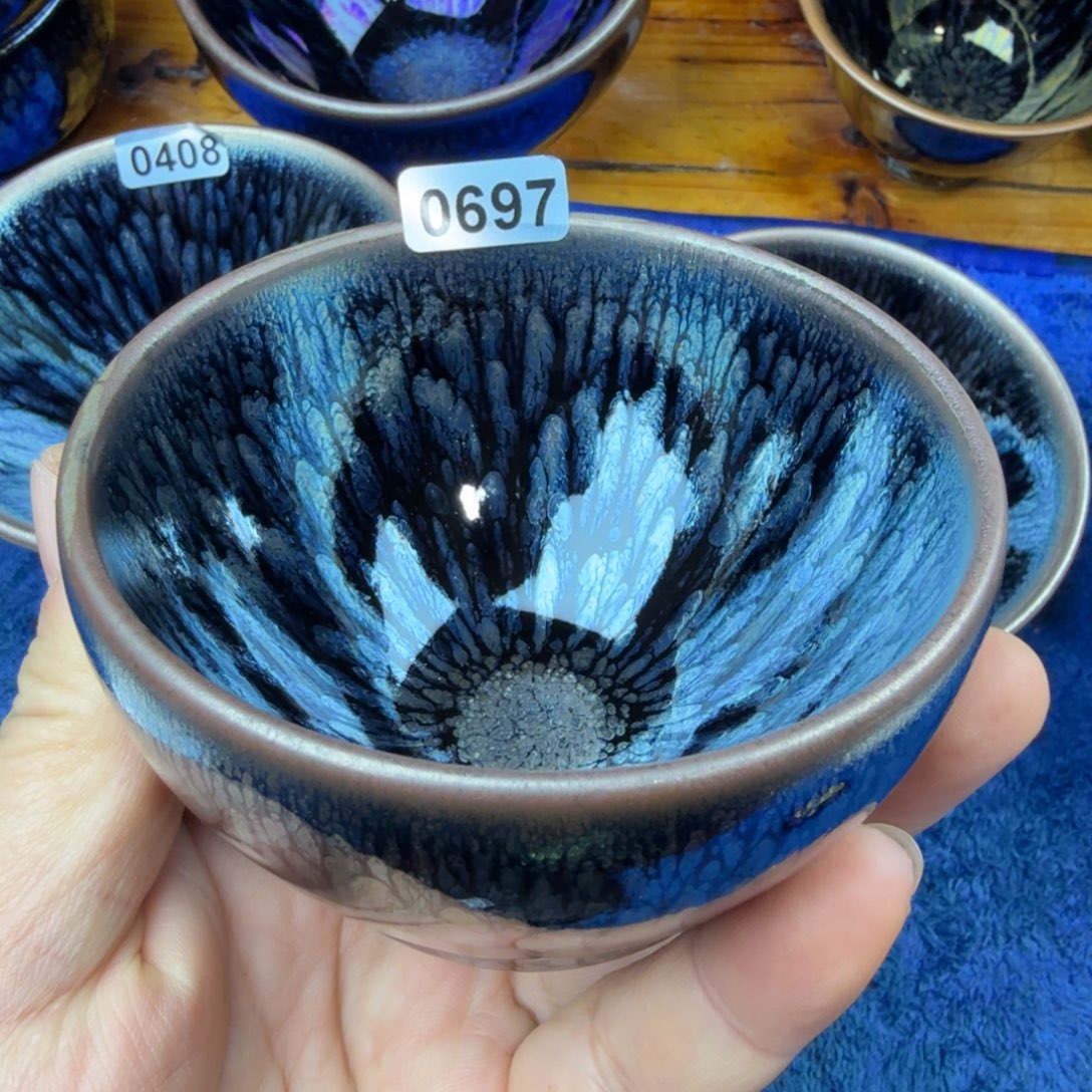 小***歌茶盏百花斗笠697号无足