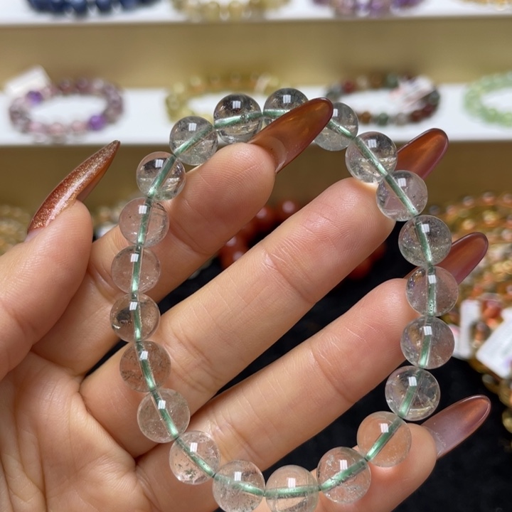 未镶嵌手链水晶满天星绿幽灵9