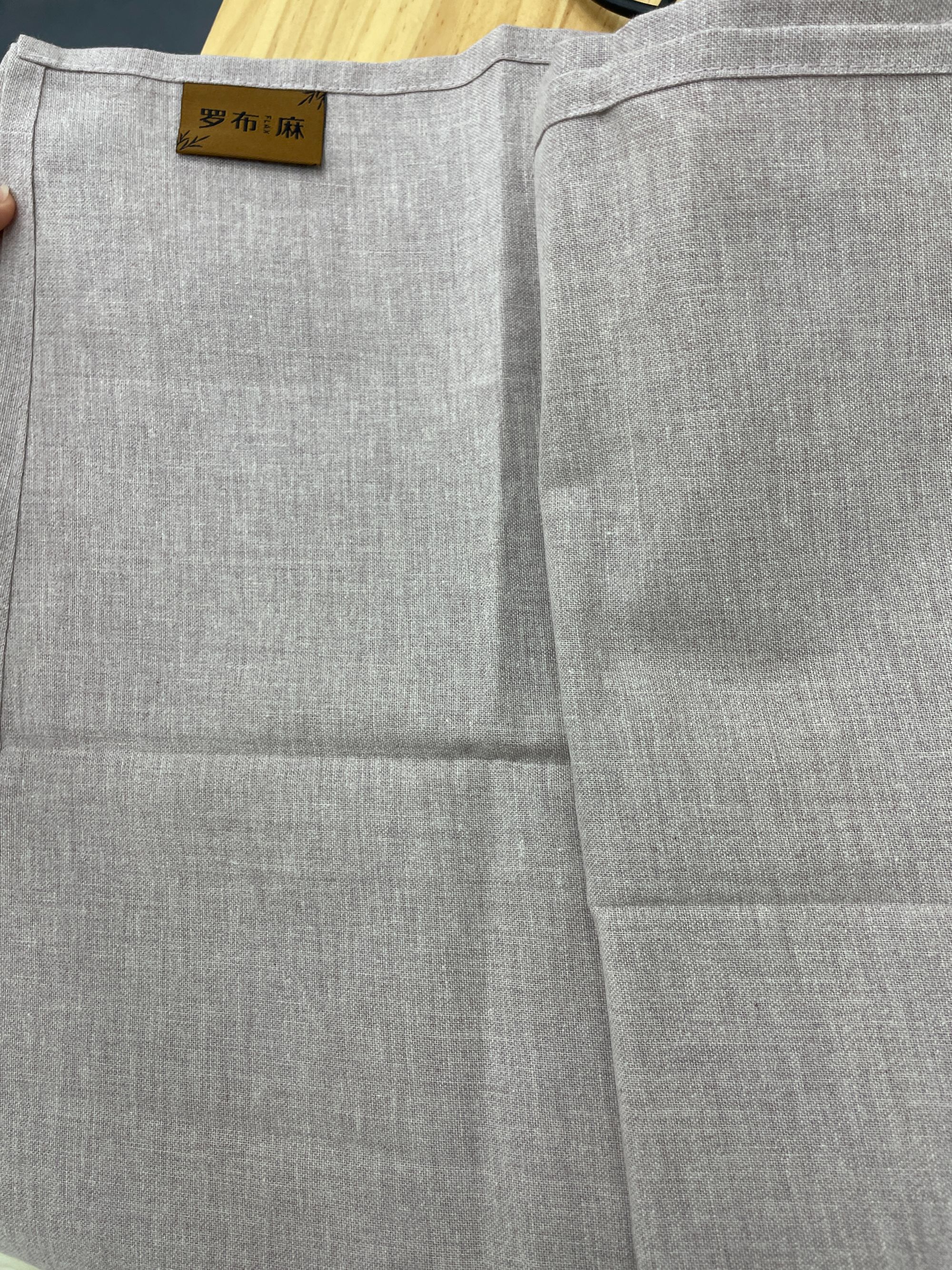 罗布麻枕巾灰粉色