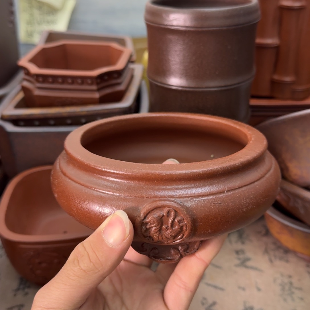 紫砂花盆宜兴紫砂正品花盆11x4