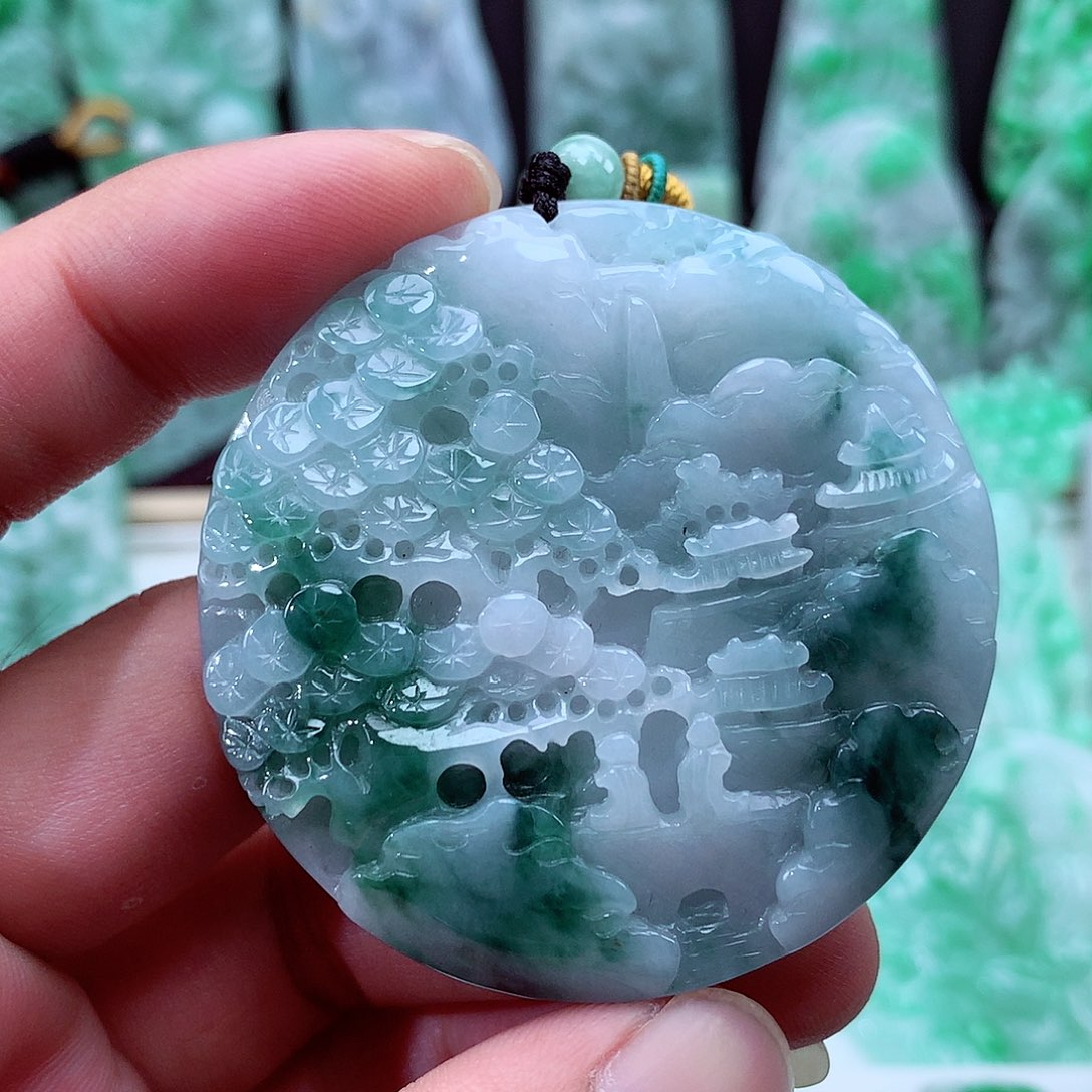 翡翠未镶嵌颈饰翡翠吊坠
