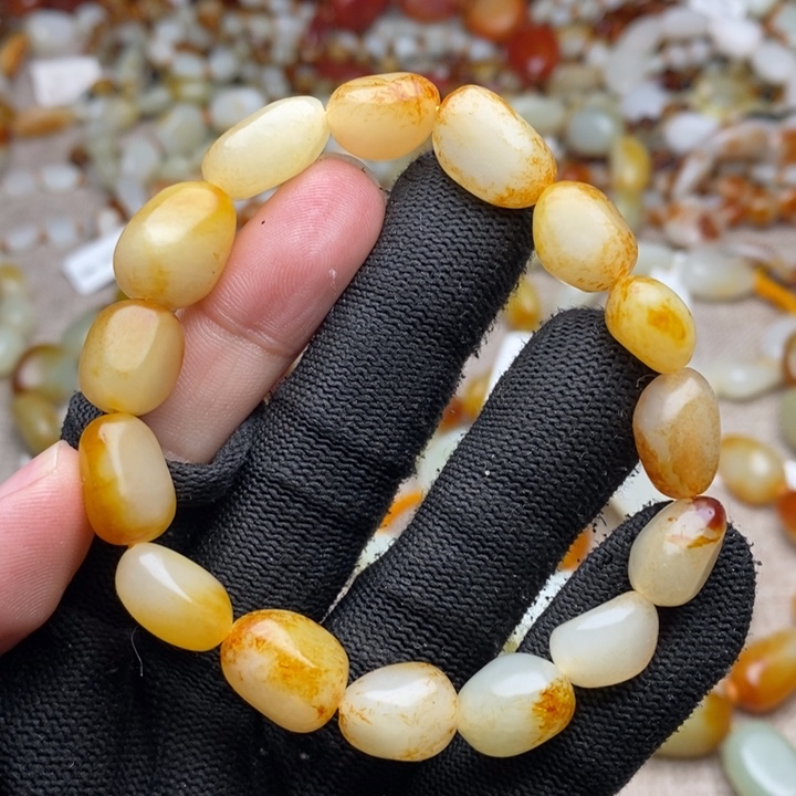 福***曹和田玉未镶嵌手链