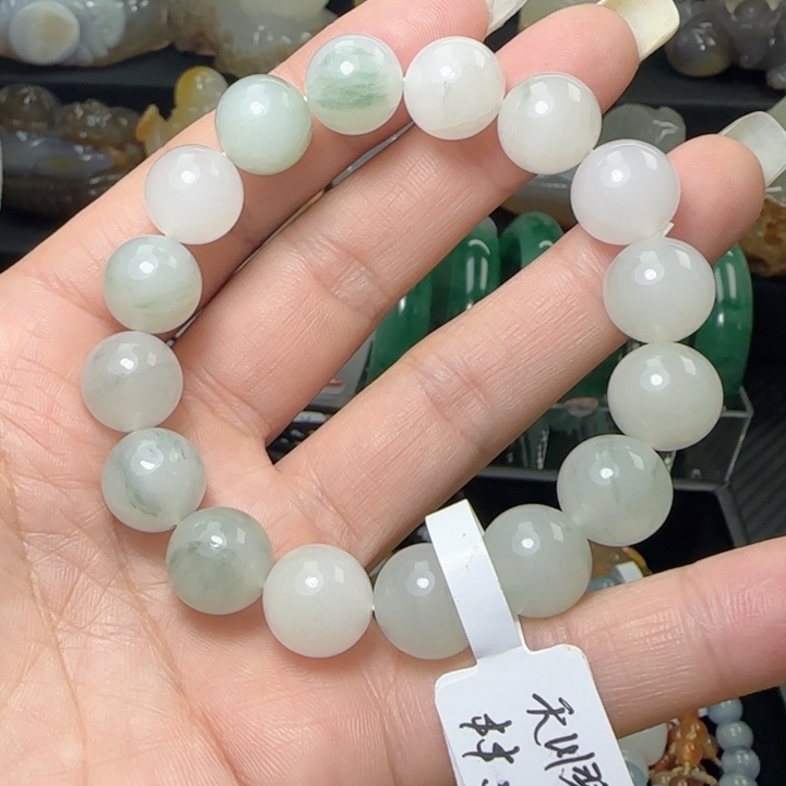 玛瑙/玉髓合金天山翠12mm手串
