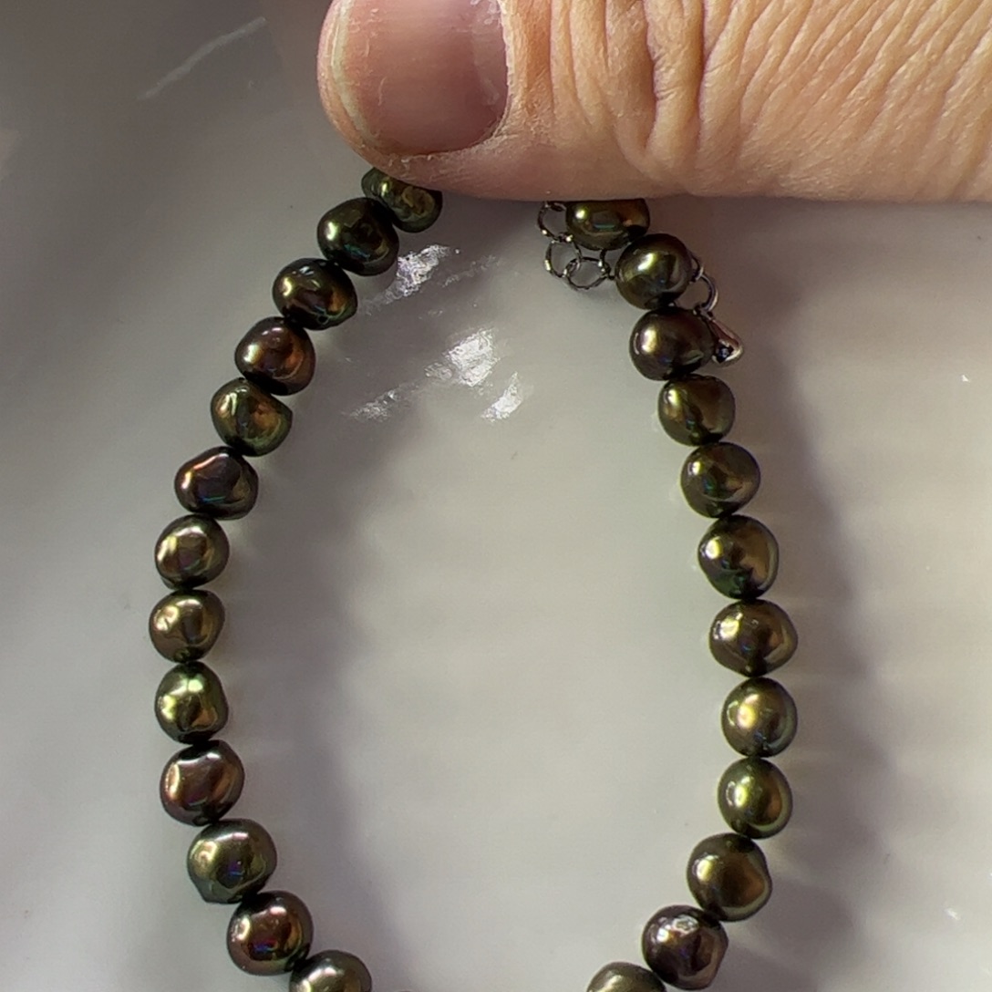 淡水珍珠手绳合金