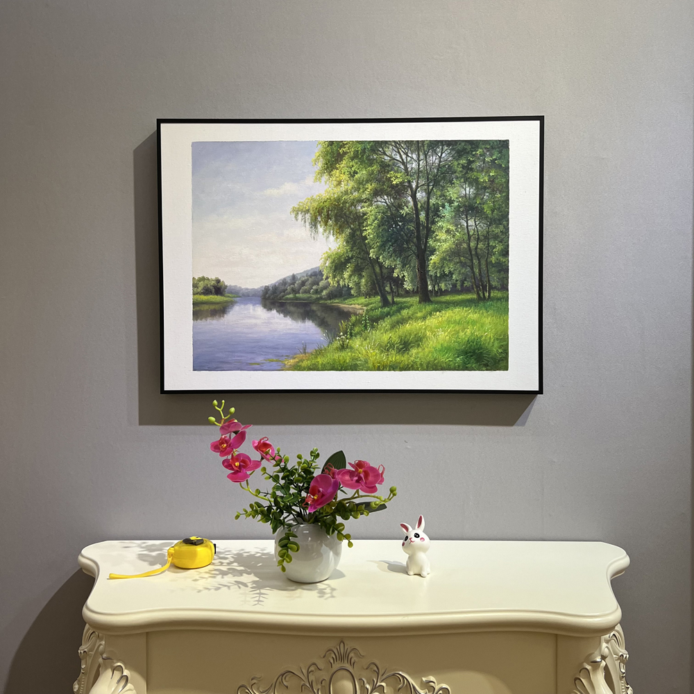 纯手绘高档风景油画现代简约餐厅卧室客厅书房美式欧式挂画