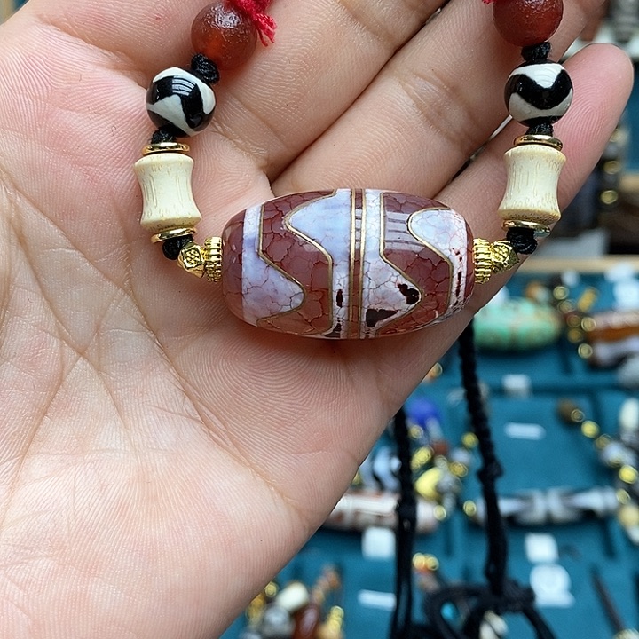 玛瑙/玉髓颈饰合金走****腰