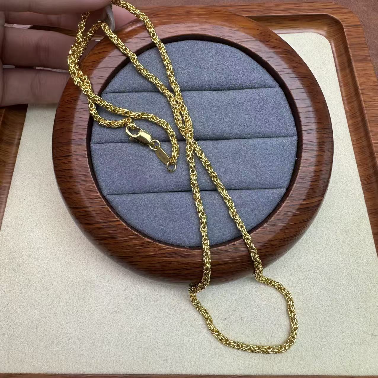 非金属珐琅项链 金色 玫瑰花项链 K341