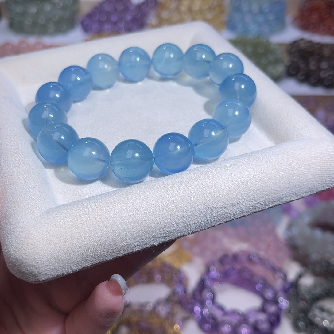 水晶手串未镶嵌J***?天然水晶14.6