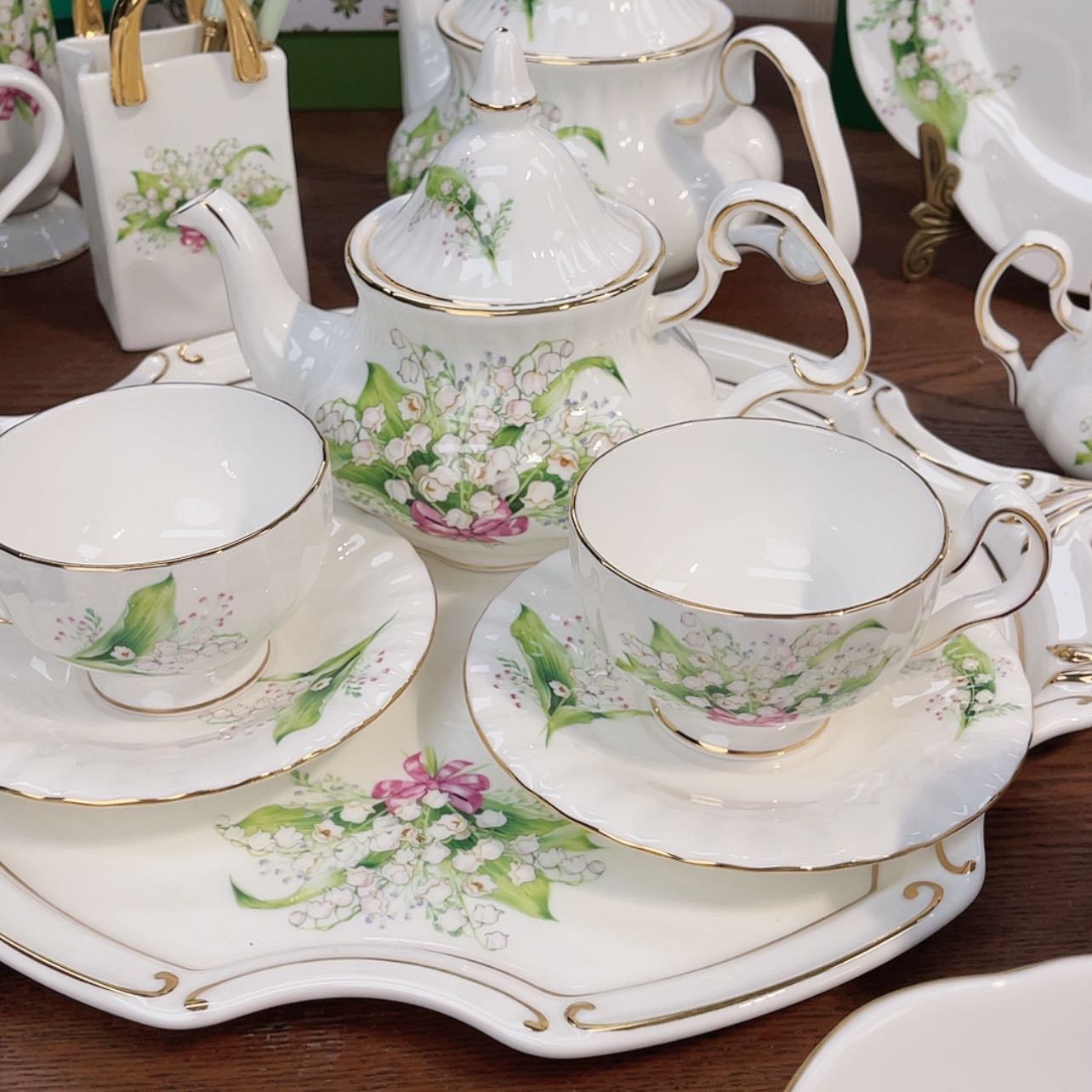 【闪购商品】瓷片一壶两杯——————————