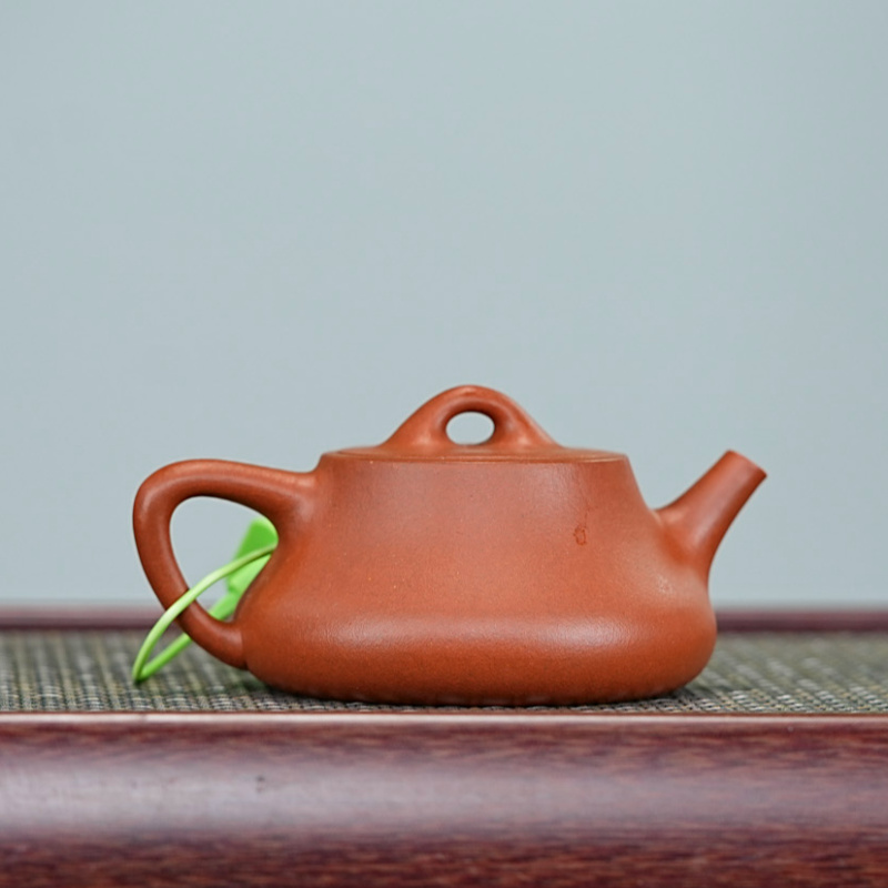 宜兴紫砂壶黄龙山原矿朱砂壶柱瓢   手制手工茶壶