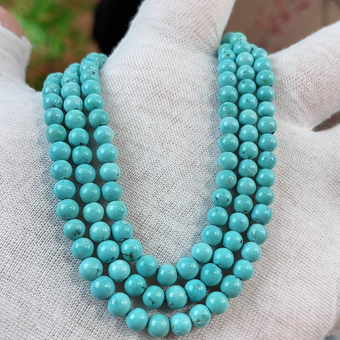 绿松石珠宝奇石未镶嵌4.7mm