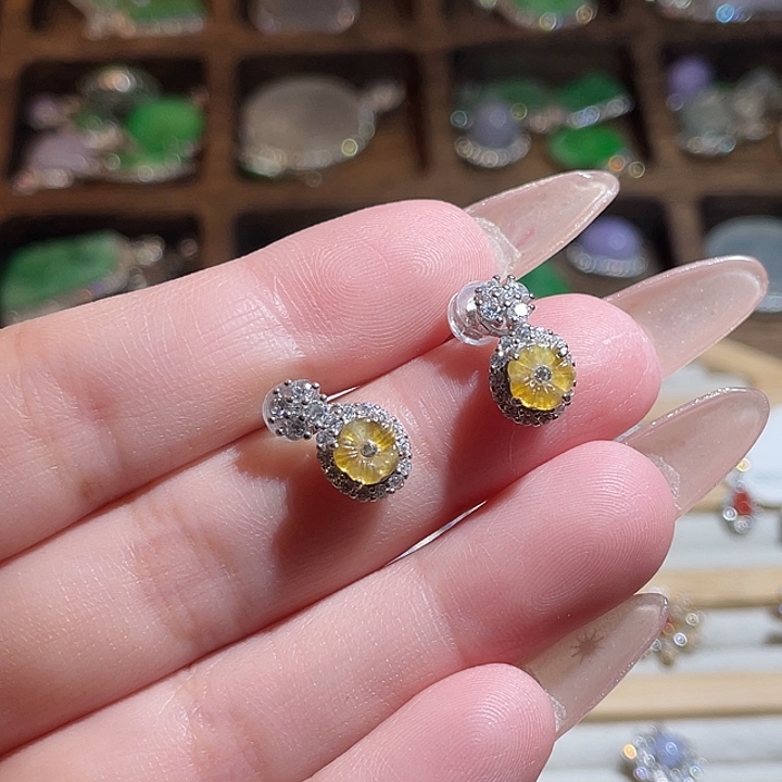 翡翠银S925镶嵌颈饰