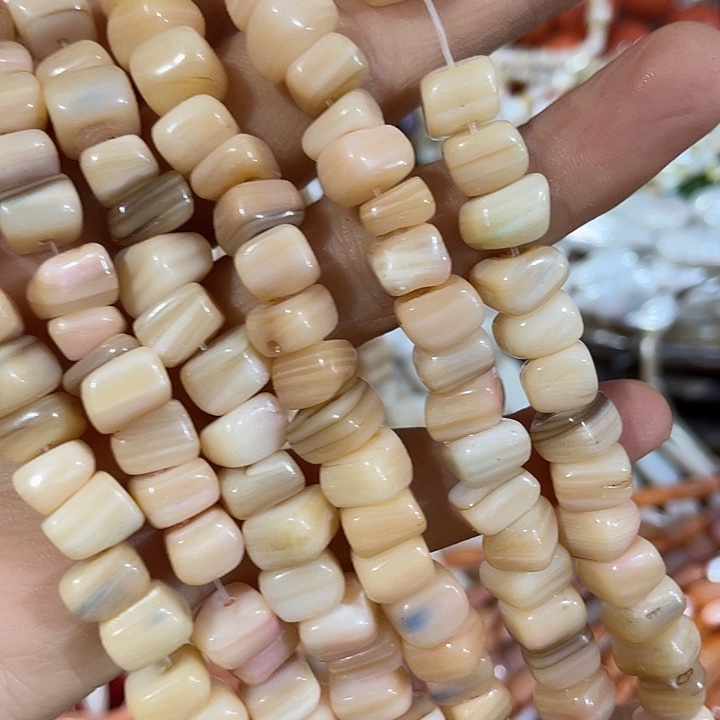 玛瑙/玉髓合金珠宝半成品2条橘色随形方糖