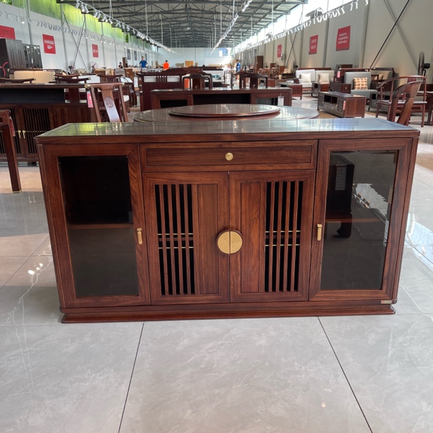 方元家具高品质新中式乌金木餐边柜