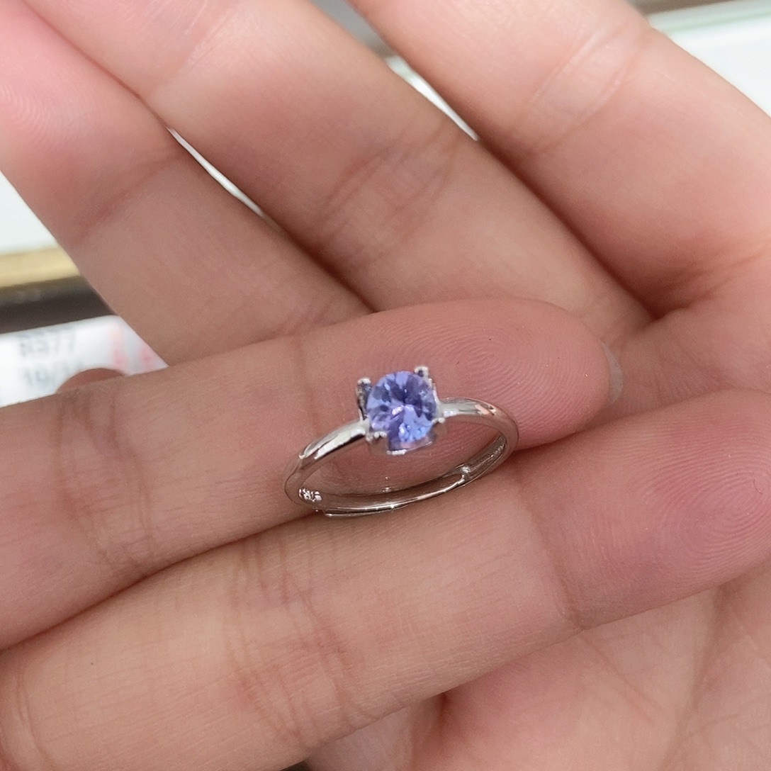 小***耶戒指坦桑石银S925镶嵌