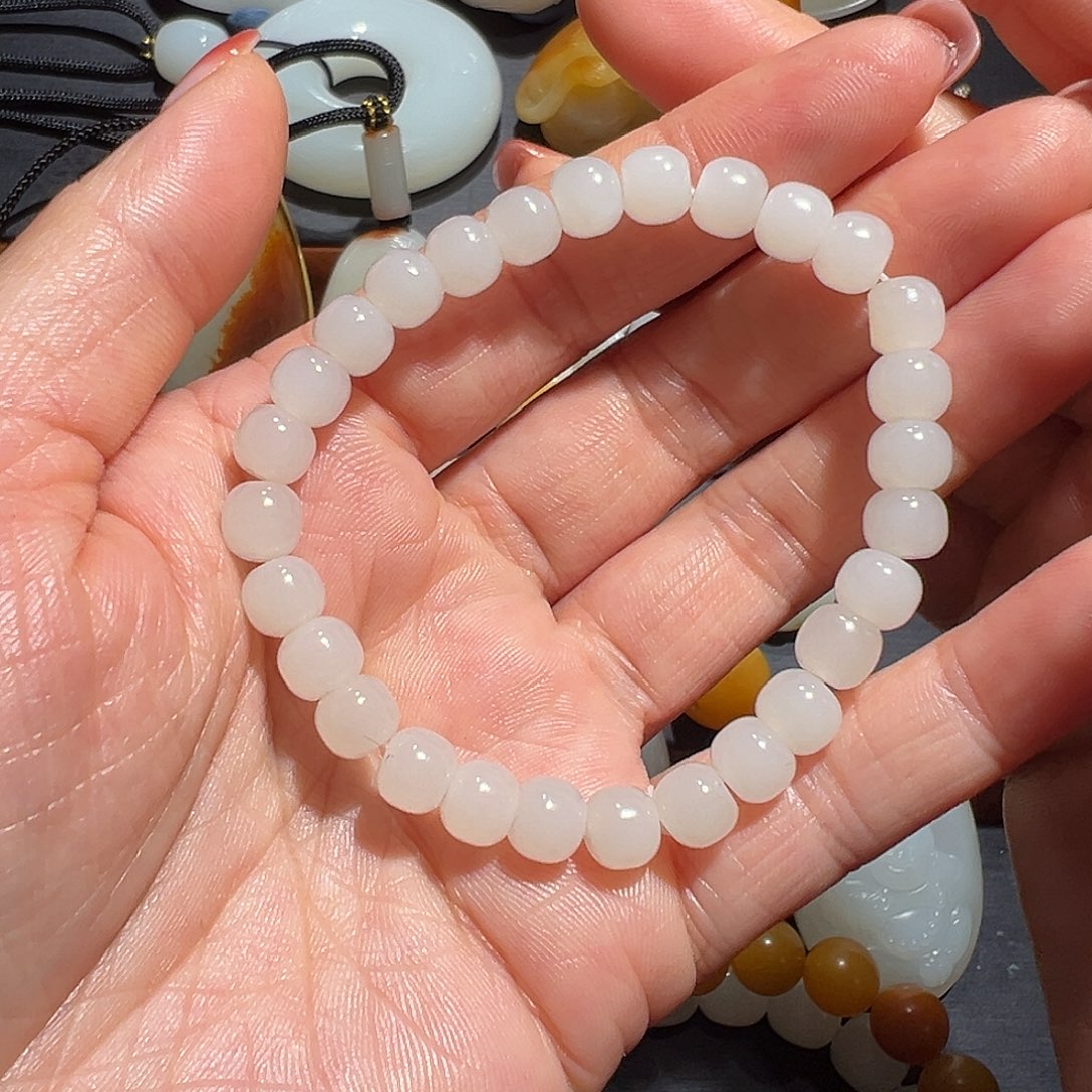 和田玉未镶嵌手链