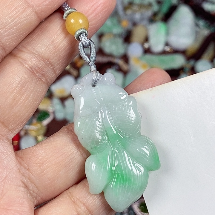 翡翠未镶嵌颈饰天然A货翡翠玉配证书