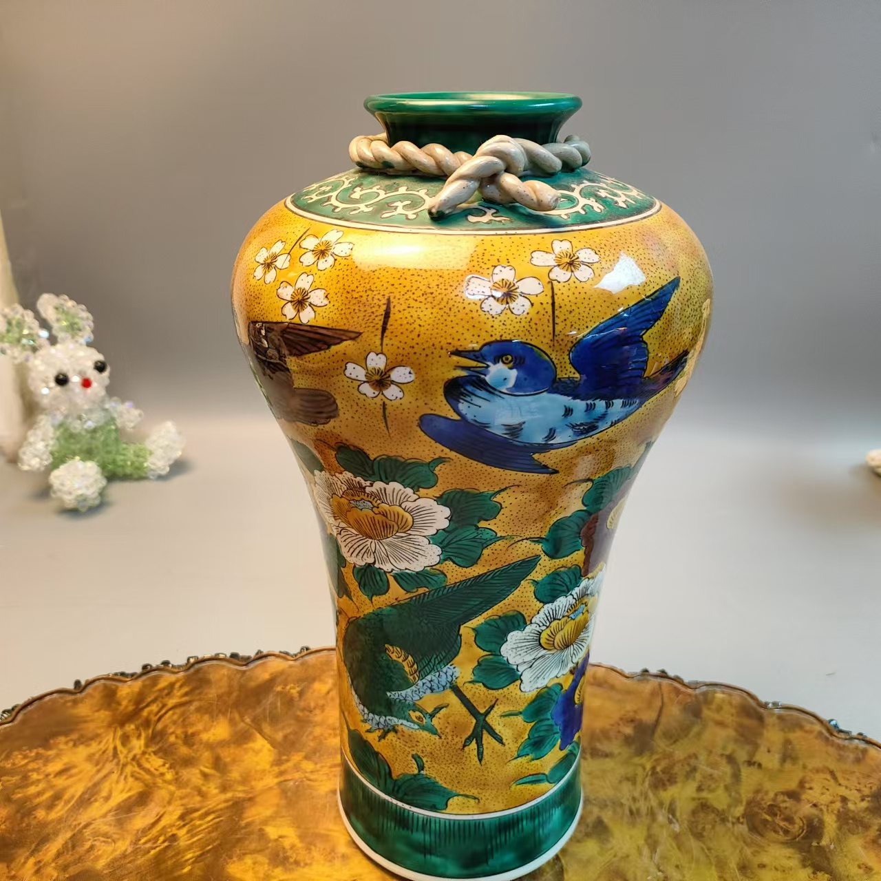 聚海外回流九谷草秋花瓶
