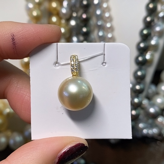 海水珍珠颈饰银S925镶嵌12.55