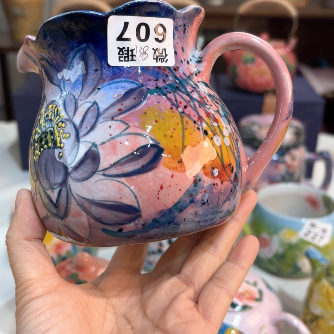 景德镇手绘高温釉下彩陶瓷茶具