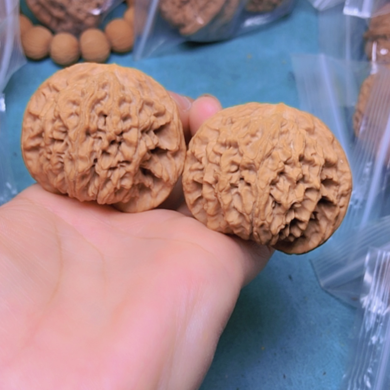 【闪购商品】把件核桃47蟠龙纹修尖