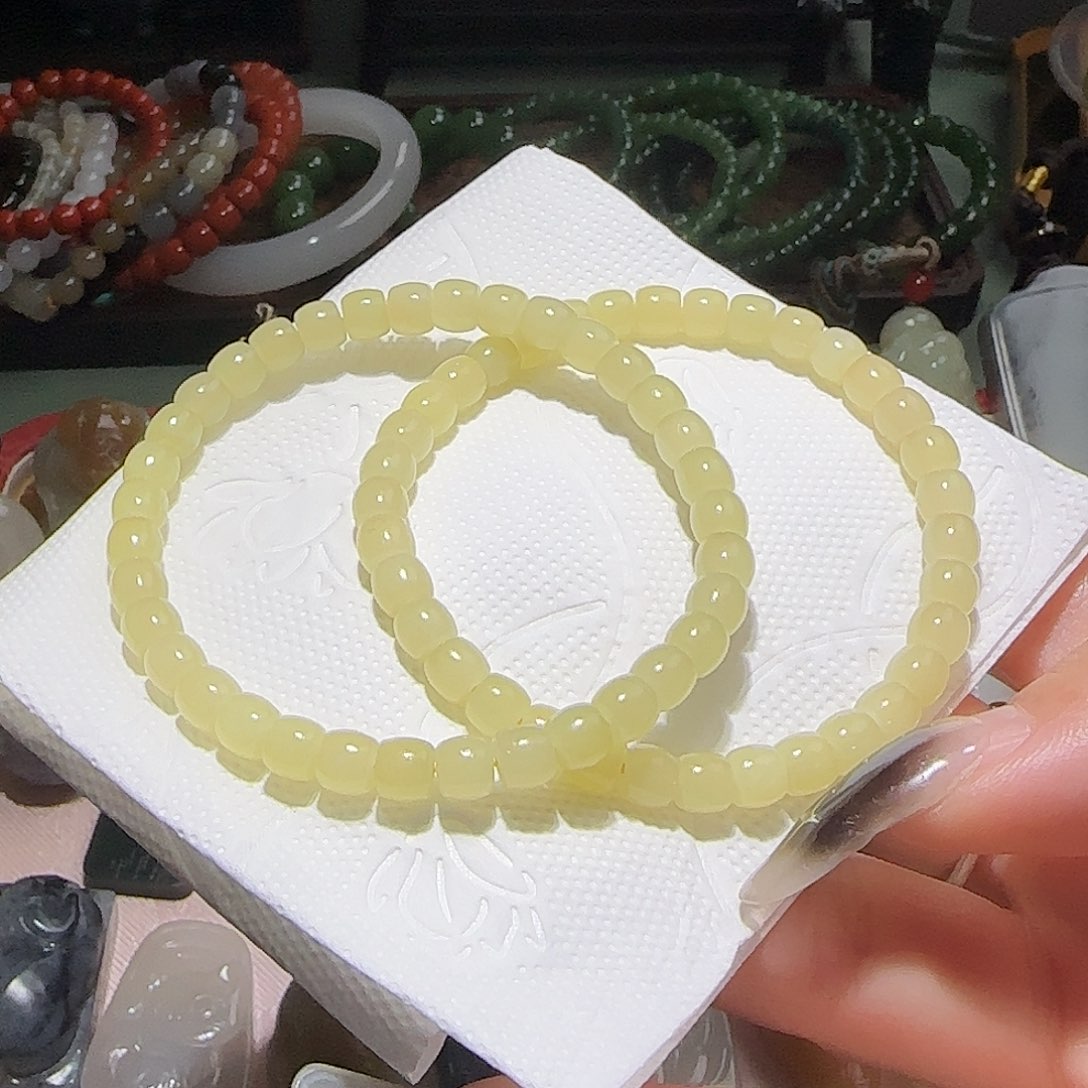 手链未镶嵌和田玉板栗黄手链