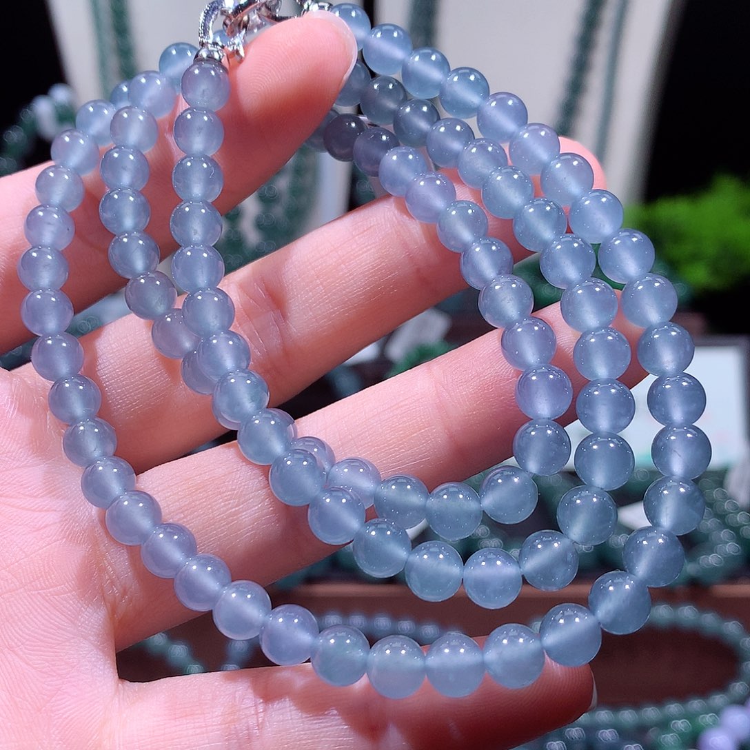 翡翠未镶嵌手链天然a货翡翠项链6.5