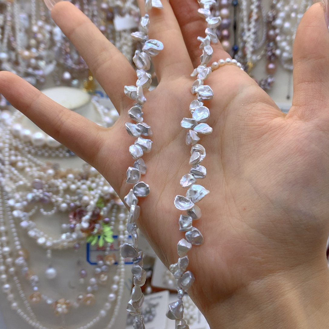 豆***芽合金淡水珍珠耳饰项链