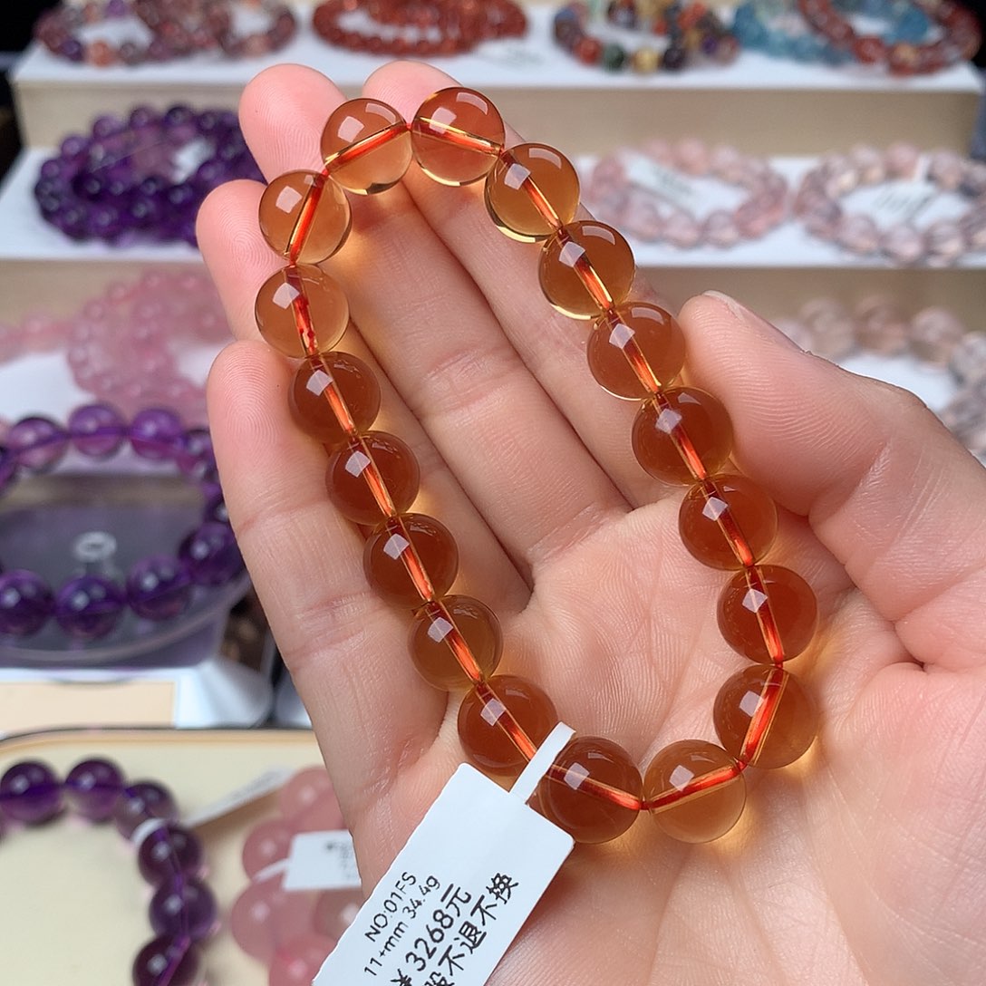 水晶手串未镶嵌黄水晶