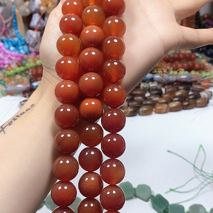 玛瑙/玉髓未镶嵌珠宝半成品玛瑙卡16mm