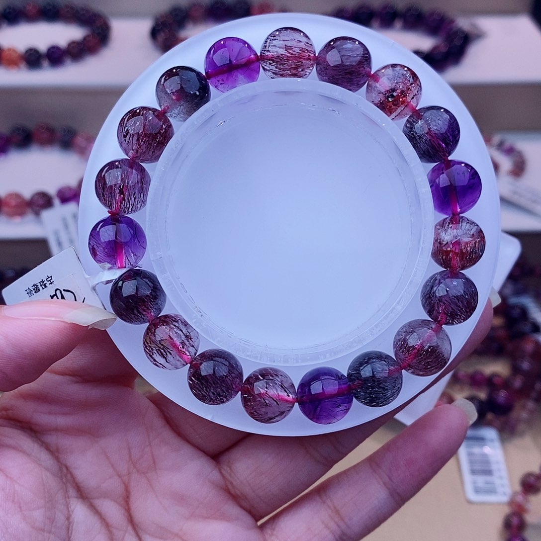 未镶嵌手串水晶黑加仑10