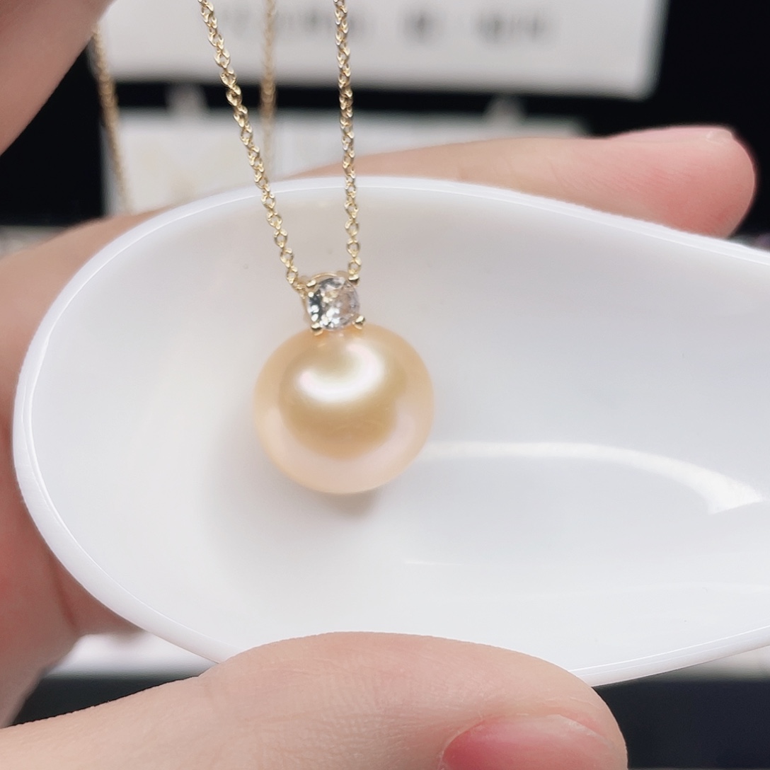 合金淡水珍珠吊坠(赠链)