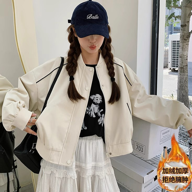 设计感韩系棒球服外套女装休闲时尚洋气短款秋冬季百搭