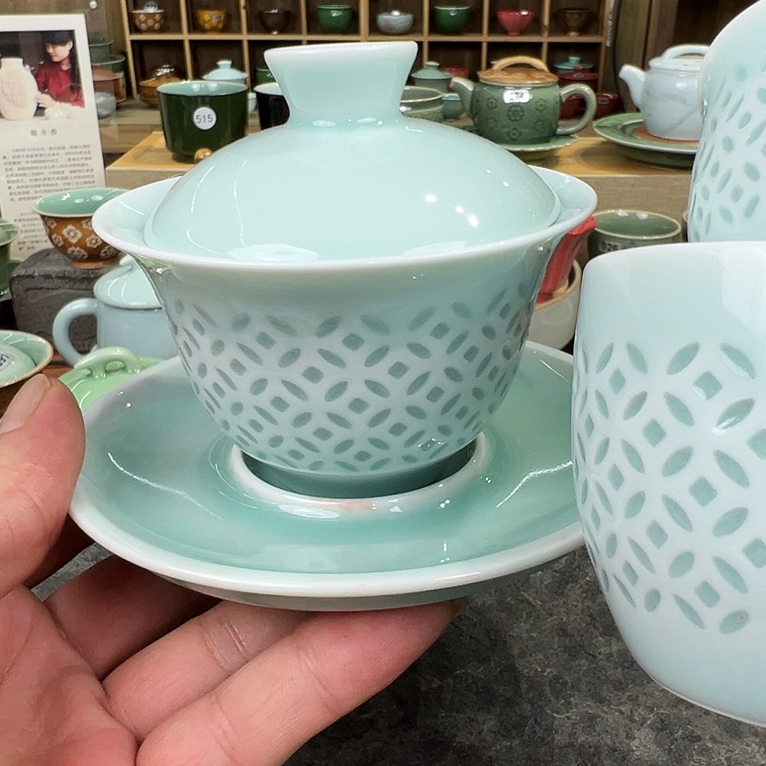 动***静龙泉敬悦青瓷 玖玥茶器