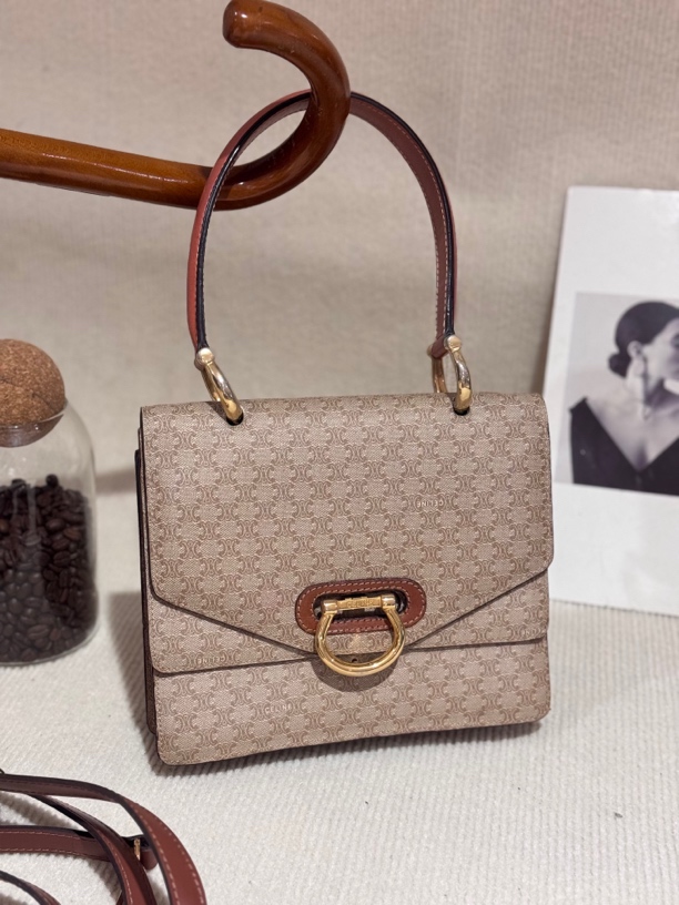 95新 Celine/思琳 米花Kelly手提包 经典百搭