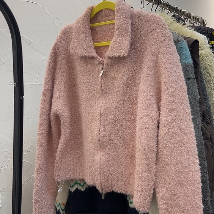 今天新款 粉色毛衣