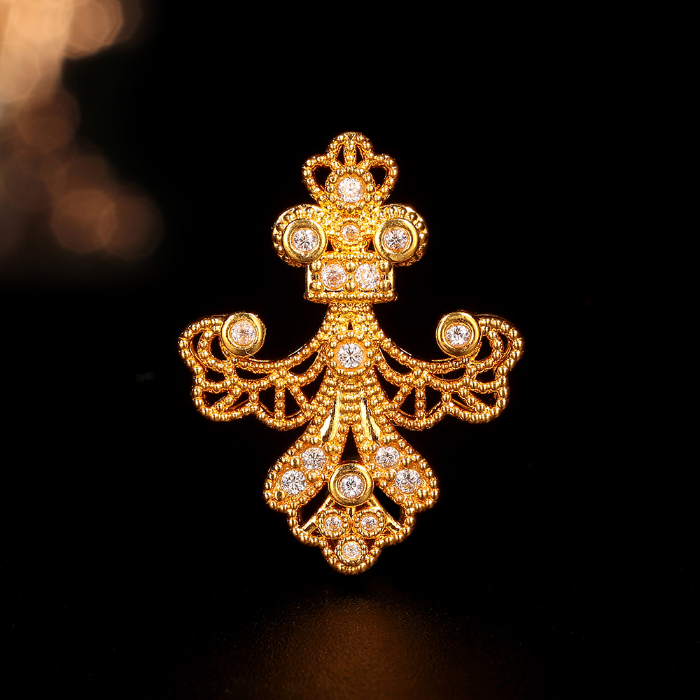 【合成/培育】【佳佳专属】18k金花丝鸢尾花吊坠（不含链）