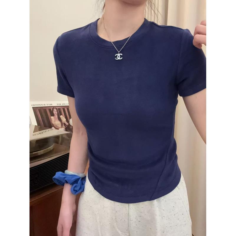 YOI MAGIS【半暖云朵T】弹力圆领磨毛320G高克重百搭修身纯色女士T