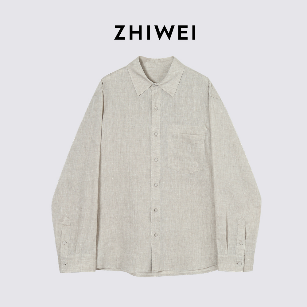 男装翻领设计师长袖男青年秋季男士衬衫DHZYL51746