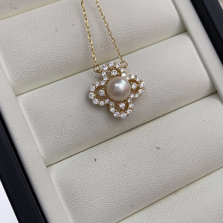 颈饰海水珍珠银S925镶嵌