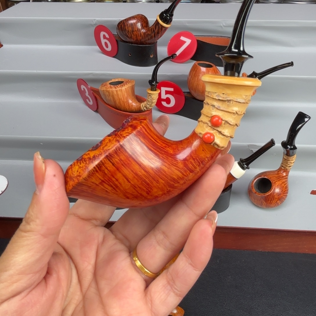 小默石楠木都伯林竹节烟斗
